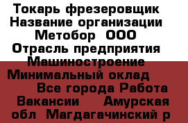 Токарь-фрезеровщик › Название организации ­ Метобор, ООО › Отрасль предприятия ­ Машиностроение › Минимальный оклад ­ 45 000 - Все города Работа » Вакансии   . Амурская обл.,Магдагачинский р-н